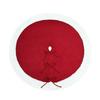 Knitting Christmas Tree Skirt Christmas Decoration Supplies 62cm Knitted Christmas Tree Skirt Red White Color Reusable