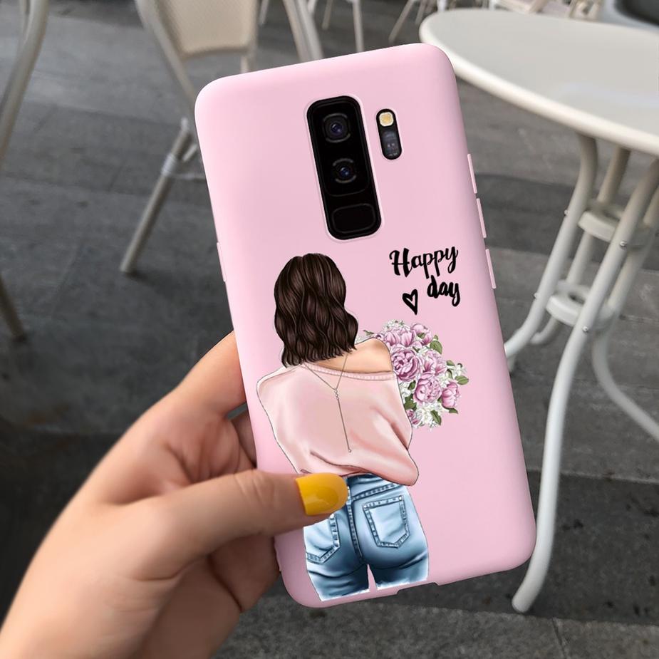 For Samsung Galaxy S9 S9+ Case Cute Fashion Cartoon Girls Cover Silicone Soft TPU Phone Case For Samsung S9 Plus S9+ Fundas Capa