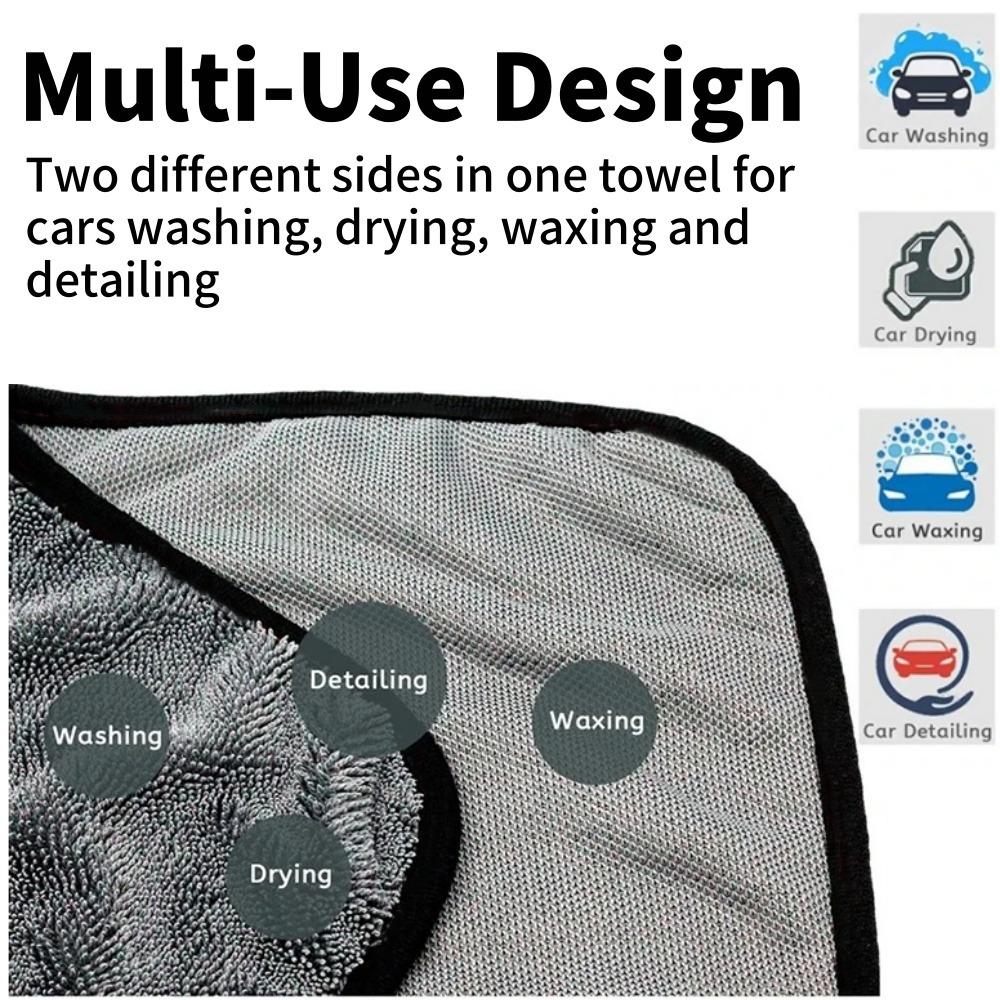 5PCS 40x60cm Car Wash Microfiber Towels Car Detail Cleaning Drying and Polishing Microfiber Cloth Towels Car Cleaning Supplies