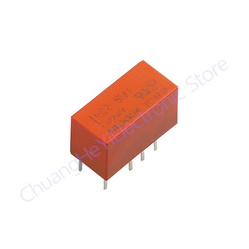 5pcs NEW Relay EC2-4.5NU EC2-5NU EC2-12NU EC2-24NU Can Replace TX2-5V G6S-2-5VDC Two Open and Two Close 2A 8Pin 5V 12V 24V relay Relays 5