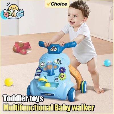 Non-Toxic Kid Push And Pull Learning Walker Multifunctional Activity Toy Musical Develops Motor Skills Birthday Gift Toys For Toddler Baby