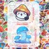 100Pcs Mushroom Stickers Aesthetic Stickers Pack Cute Colorful Mushroom Trendy Decor Vinyl Waterproof Stickers for Laptop