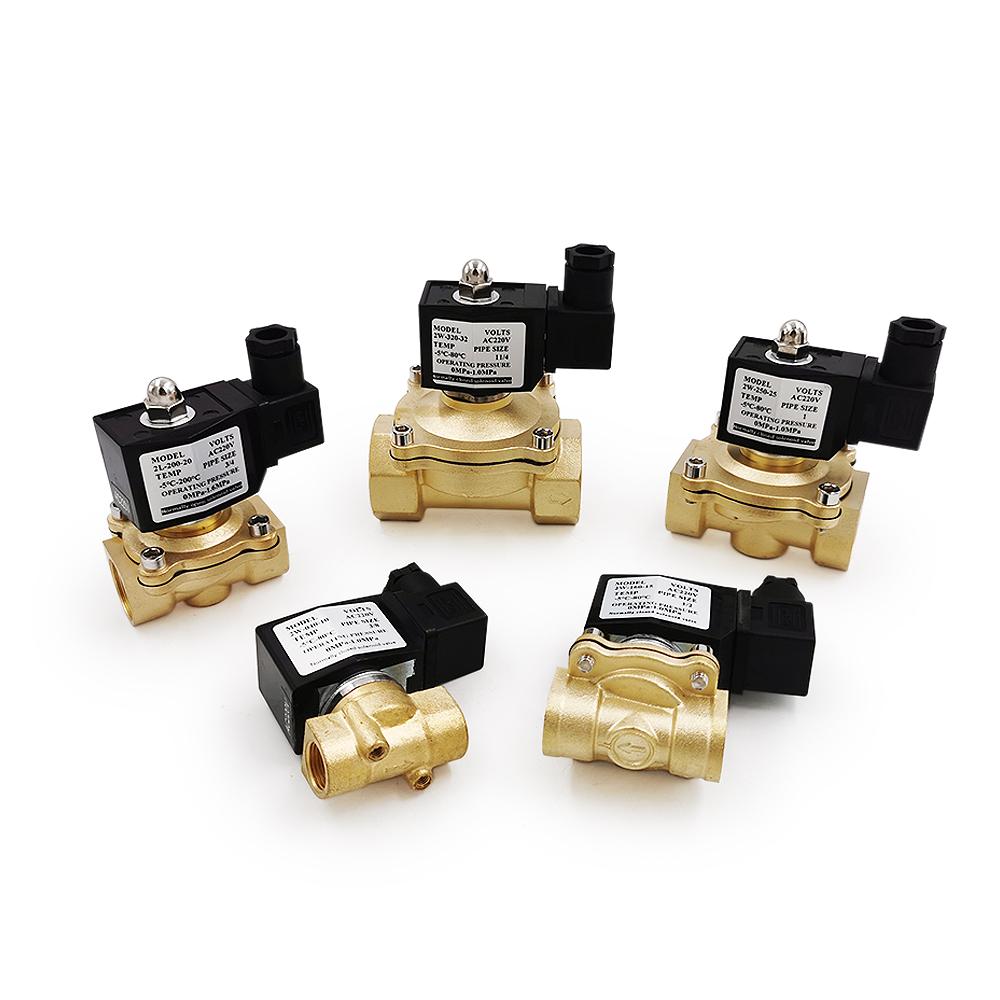 DN15 DN20 DN25 Normally Close Brass Electric Solenoid Valve 1/2" 3/4" 1" 110V/220V/DC12V/DC24V for Water Oil Air IP65