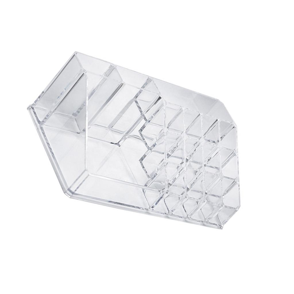 Clear Nail Polish Organizer Acrylic Display Stand Plastic Cosmetic Holder For Makeup Brush Storage Solution