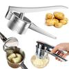 Stainless Steel Manual Stuffing Squeezer Bottom Hole Potato Masher Hand Juice Squeezer  Household