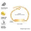 Free Engraving Name Date Bracelet for Baby,NK Chain Hollow Angel Stainless Steel Bracelets,Fashion Waterproof Jewelry Gift
