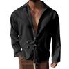 Men's Spring and Autumn Men's Long-sleeved Shirt Casual Lapel Button Down Cardigan Shirt