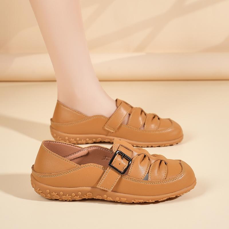 Damensandalen Sommer-Essentials Mary Jane Strand-Flats Bequeme weiche Gehsandalen Römische Sandalen für Mädchen Übergröße