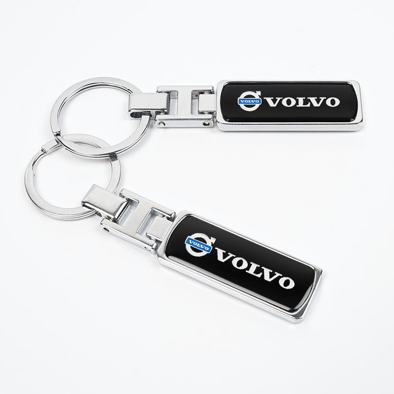 Zinc Alloy Keychain Long Strip Pendant Ring Car Accessories For Volvo V60 V40 XC90 XC40 S80 T6 V90 XC R S60 C30 XC60 V50 V70 S90 ZU2