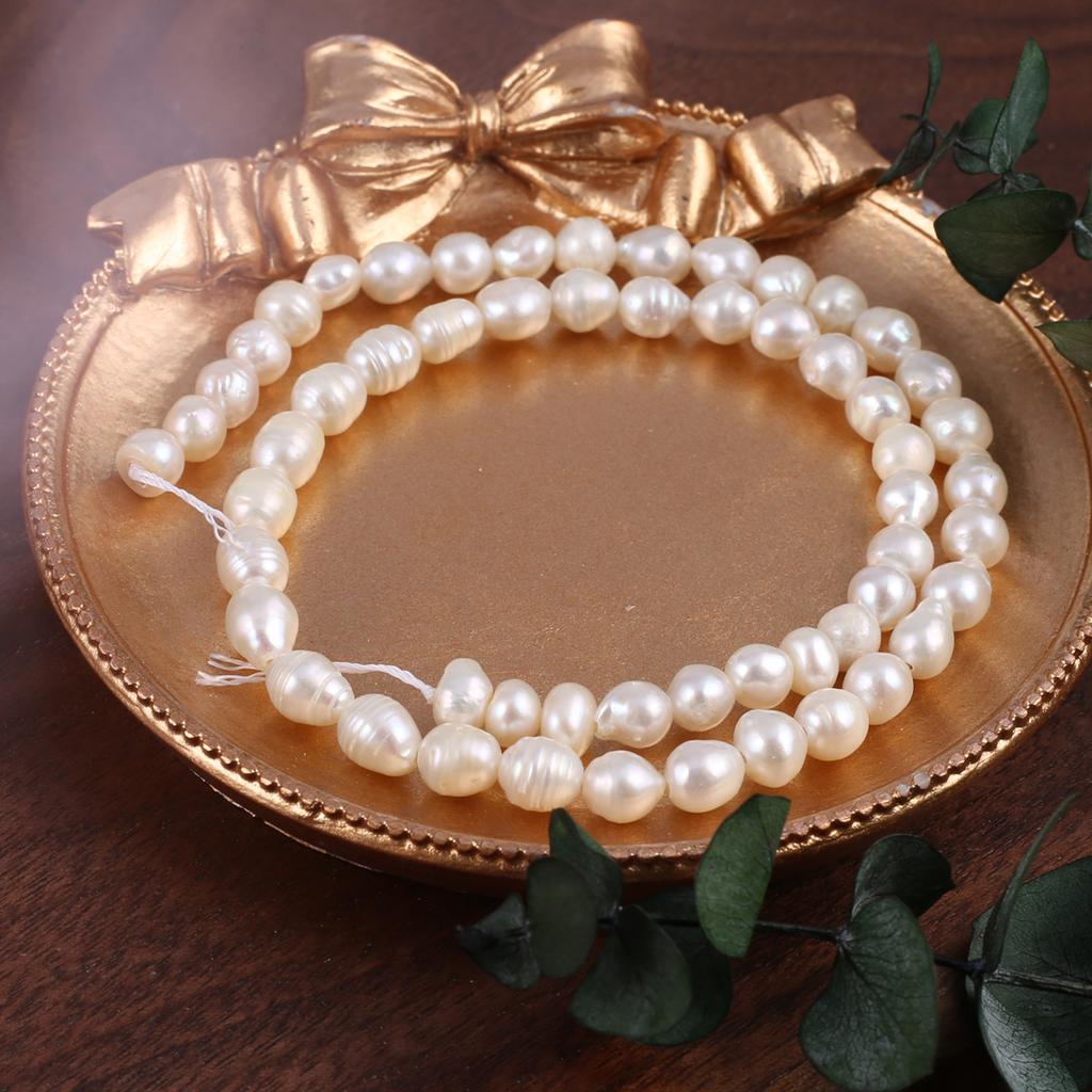 1String, Fashion Women's Natural Freshwater Pearls, 5-6 Mm, Irregular Drop Pearl Beads for DIY Necklaces, Bracelets Accessories, Jewelry Making 36cm
