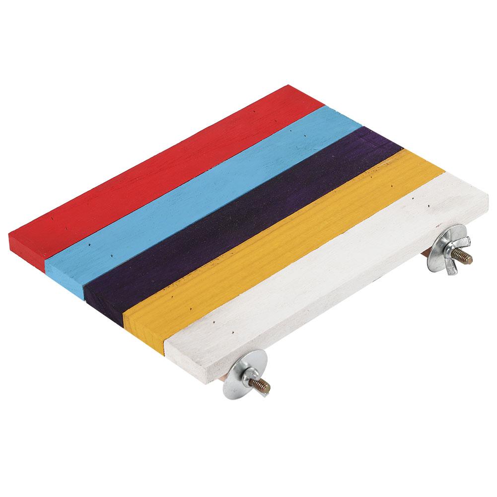 

Colorful Hamster Springboard Toy Wooden Swing Parrot Squirrel Springboard Bridge Toy