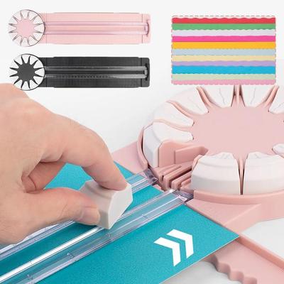 Multi-Function Paper Cutter Creasing Machine 360-Degree Rotating Cutter Head 12 Types Of Edges For Hand-Cutting Card Art Tools