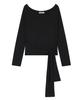 Saendeulig Strap Off Shoulder T_Black