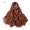 Fashion Muslim Cotton Rayon Modal Hijab For Women Headscarf Long Shawls Islam Hijab Turbans Head Wrap Solid Fringe Scarves