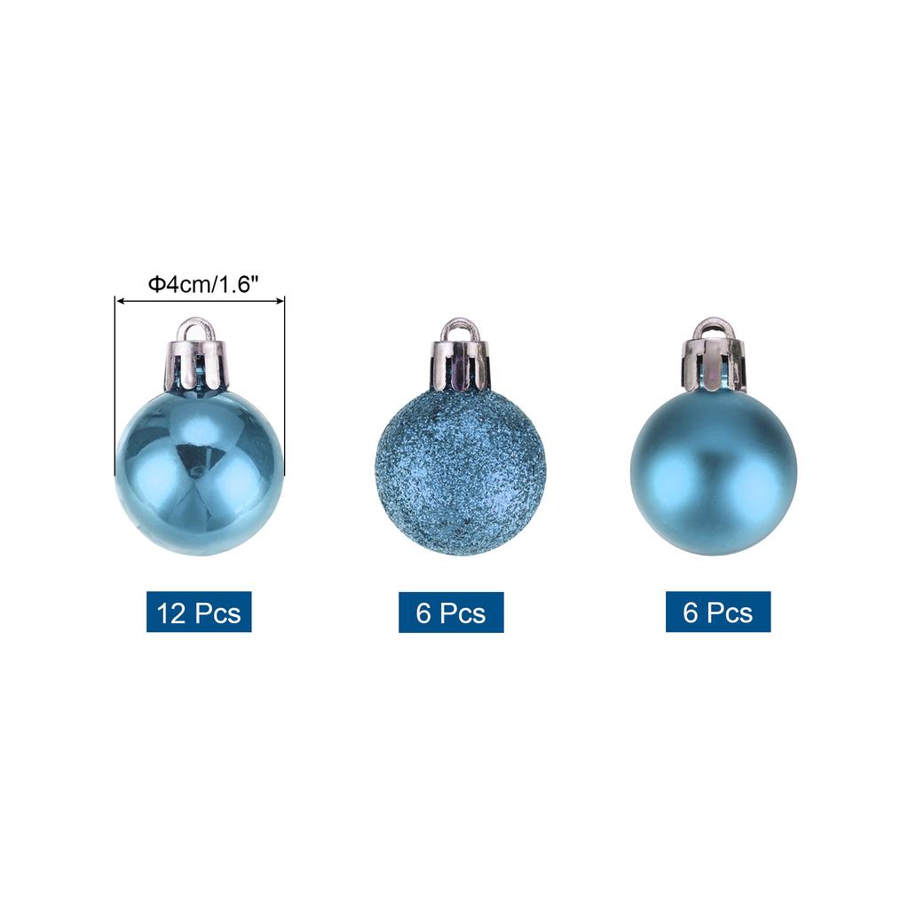 24pcs 4cm Christmas Ball Ornaments Christmas Tree Decorations Balls for Party Decoration Wedding Holiday Christmas Decor
