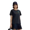 Li Ning Badminton Collection T Shirts Unisex Black Crew Neck Moderate Straight Fit AHST347-1