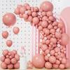 Reteo Rosa Luftballons Girlande Bogen Weiß Silber Latexballon Set Babyparty Geschlechtsenthüllung Hochzeit Jahrestag Dekoration Globos