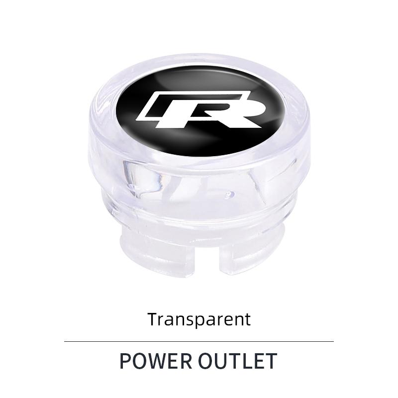 

2026 Hot Sticker Car Cigarette Lighter Cap Auto Lighter Dust Proof Cover Accessories For Volkswagen R Caddy Golf Passat Tiguan T прозорий