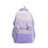 Backpack Women's School Bag Junior High School Student Large Capacity Student Backpack Lightweight Versatile Contrast Color Backpack