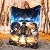 Attack on Titan Flannel Blanket Soft Warm All-Season Throw, Design for Camping, Car Travel, Hiking Sofa, Bed, Office Perfect Gift for Parties