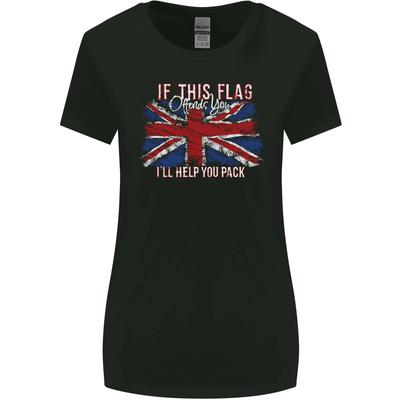 If This Flag Offends You Union Jack Britain Womens Wider Cut T-Shirt