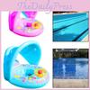 Comfortable Inflatable Baby Swim Ring With Sunshade For Kids Pool Fun And Safety