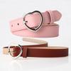 Women Leather Belt Hollow Out Loving Heart Pin Buckle Ladies Waist Belt Trousers  Leather Personality Female Vintage Waistband
