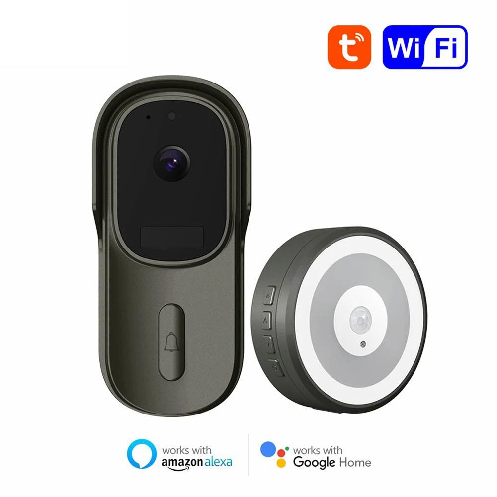 

WF001 Tuya WiFi 1080P HD Smart Video Wireless Doorbell with Ding-Dong A