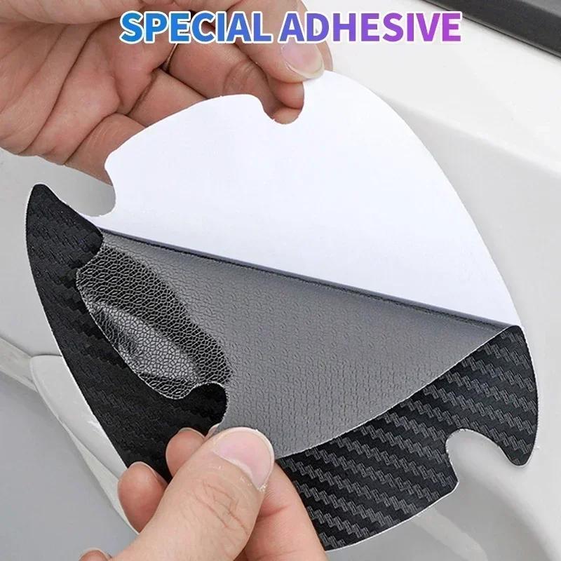 CSB1 4pcs/set Carbon Fiber Car Door Bowl Handle Anti-Scratches Sticker For Mercedes Benz B/C/E/S Class A Class C200L GLC GLE CLA