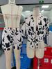 2025 Elegant Two-Piece Vacation Print Set: Short Sleeve Tie-Waist Shirt & High-Waist Shorts