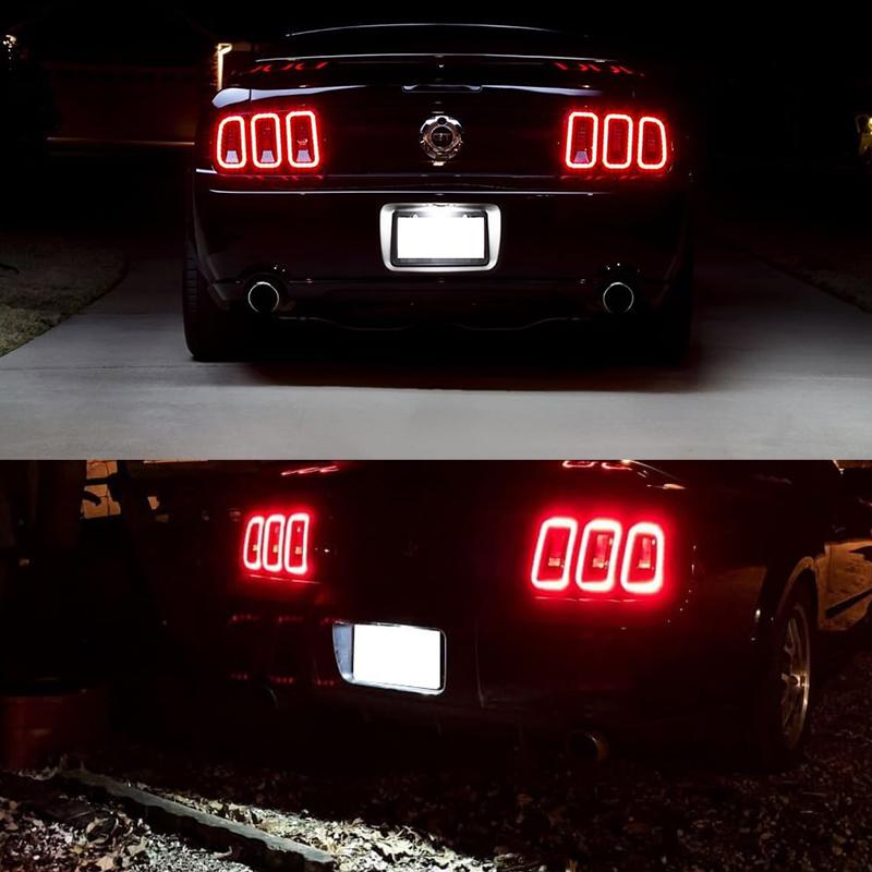 Car LED Number License Plate Lights For Ford Mustang Base Bullitt GT Shelby GT Shelby GT500 GT500KR 18 LED Auto Canbus Car Lamp License Plate Lights