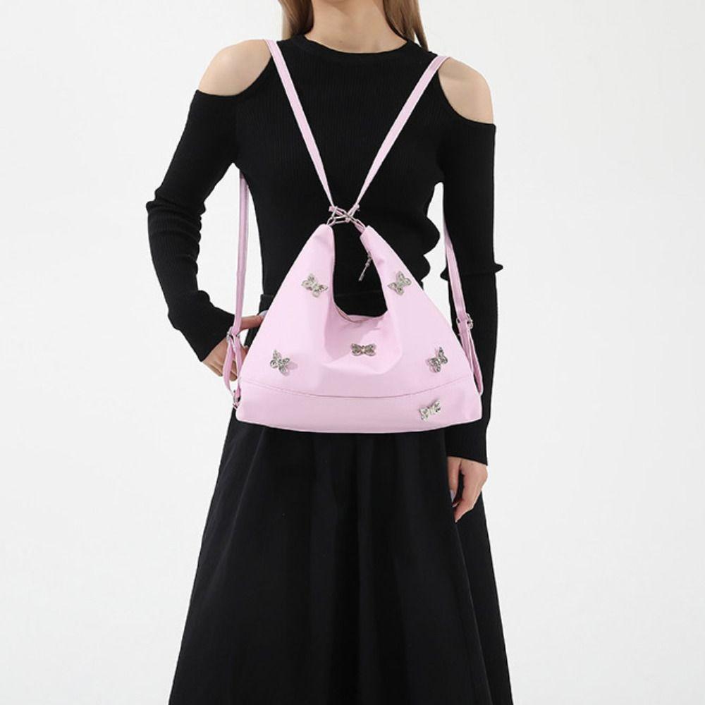 Shopping Bag Butterfly Shoulder Bag Y2K Crossbody Bag Casual Large Capacity Tote Bag  Streetwear