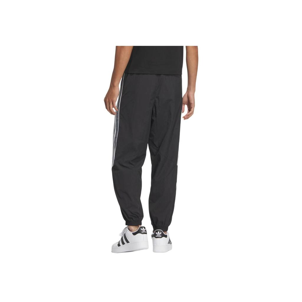 Adidas Originals Tracksuit Series Motorcore Bottoms Retro Sports Motorcycle Style Side Stripe Cuffed Loose Knit Pants Men Bottoms Black White JL8414