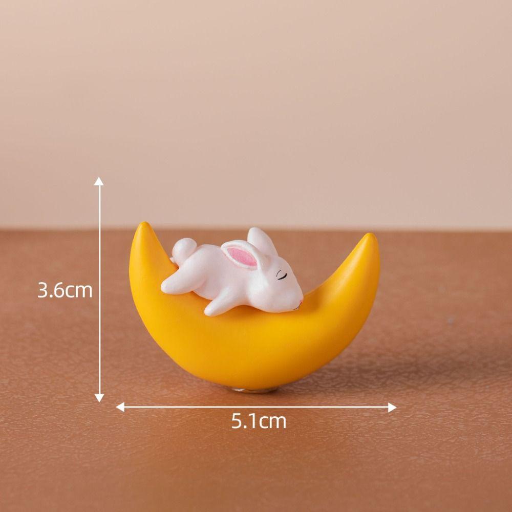 Creative Micro Landscape Cute Mid-Autumn Festival Moon Cake Rabbit Zoo Art Landscape Decorations Accessories Table Ornament