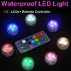 1/10pcs Car Mini Wireless LED Lamp Multi Color Fish Tank Decor Light Home Remote Control Waterproof Lamp Party Atmosphere Light