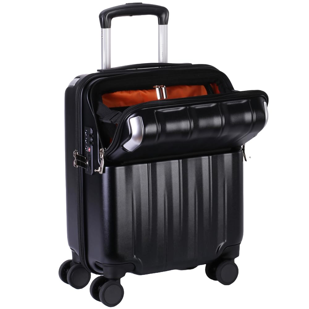 

Suitcase Carry Case Zipper Carry Size Top Open Front Open With Brake Stopper Rest 23L Coin Locker Compatible 45cm Black [Travelist] Carry-on 3.3kg чорний