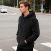 Men Fleece Hoodie Fuzzy Loose Fit Thick Pullover Hoodie Warm Fluffy Hooded Casual Sweatshirt for Autumn Winter Street Wear