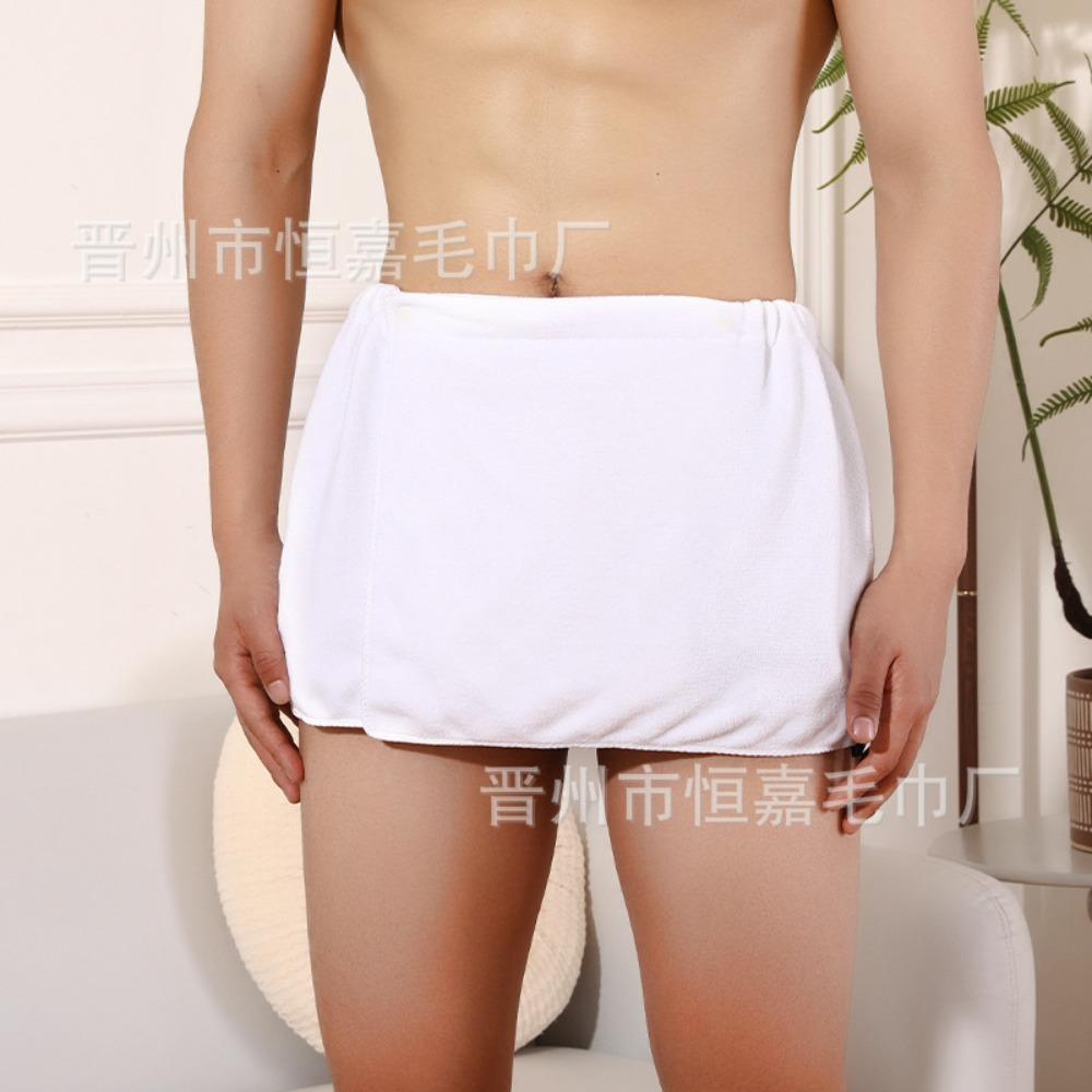 

Men s bath skirt soft buckle home microfiber bath towel water-absorbing quick-drying wearable bath towel one size fits all