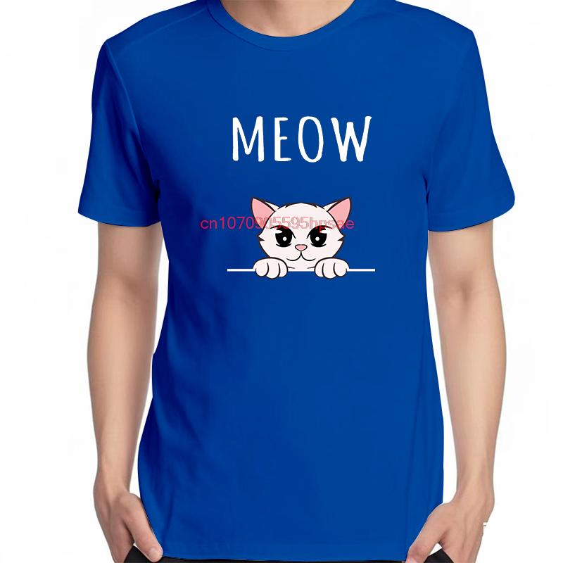 Funny Sound Of A Cat Meow Cat Lover Fashion Graphic T Shirts Summer Cotton New Shirts And Tshirts Unisex Oneck Print T Shirt