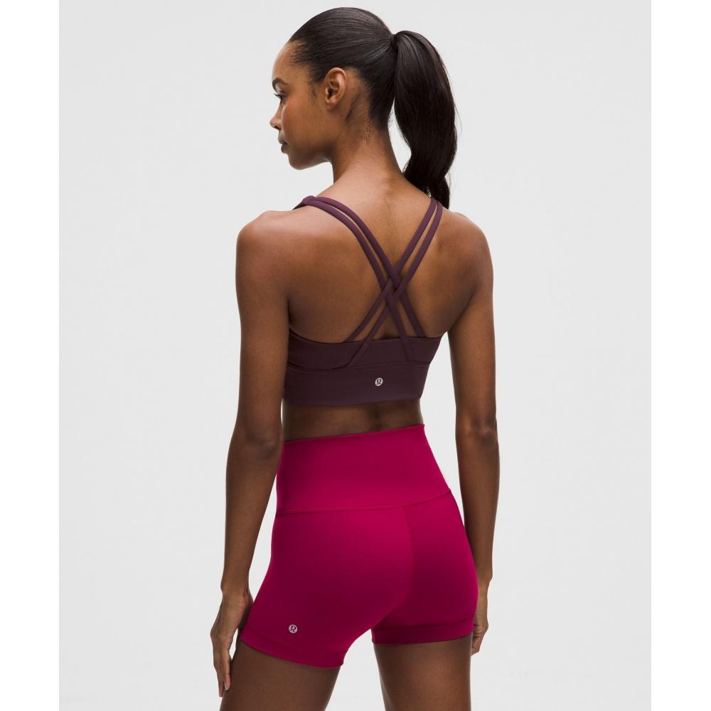 Lululemon Energy Longline Bra  MeDium Support  B D Cups Black Plum