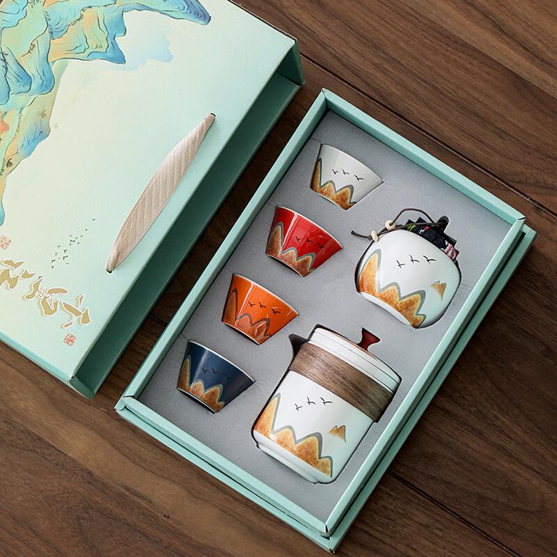 

Chinese Palace Zisha Tea Gift Set with Thousands of Miles Design