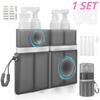 4 in 1 Travel Toiletry Container Portable Leak Proof Dispenser Bottle with Suction Cup for Shampoo Conditioner Body Wash Lotion