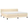 3126274 vidaXL Divan Bed with Mattress Cream 200x200 Cm Fabric