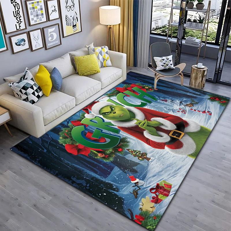 Regalo di Natale Commedia Come il Grinch rubò il Natale tappeto casa soggiorno decorazione tavolo e sedie tappeto antiscivolo porta A11