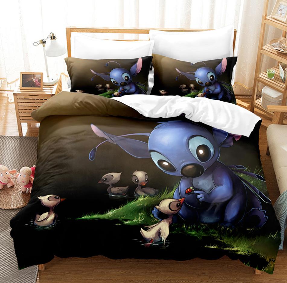 Bedding Home Textile Quilt Cover Digital Printing Three-Piece Set 3D