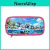 Stitch And Angel Cartoon Print Student Double Layer Stationery Storage Bag For Students And School Supplies