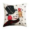 1/4Pcs Santa Claus, Snowman, Patterned Printed Pillowcase, Sofa Cushion Cover, Christmas Decoration, (Without Pillow Core)