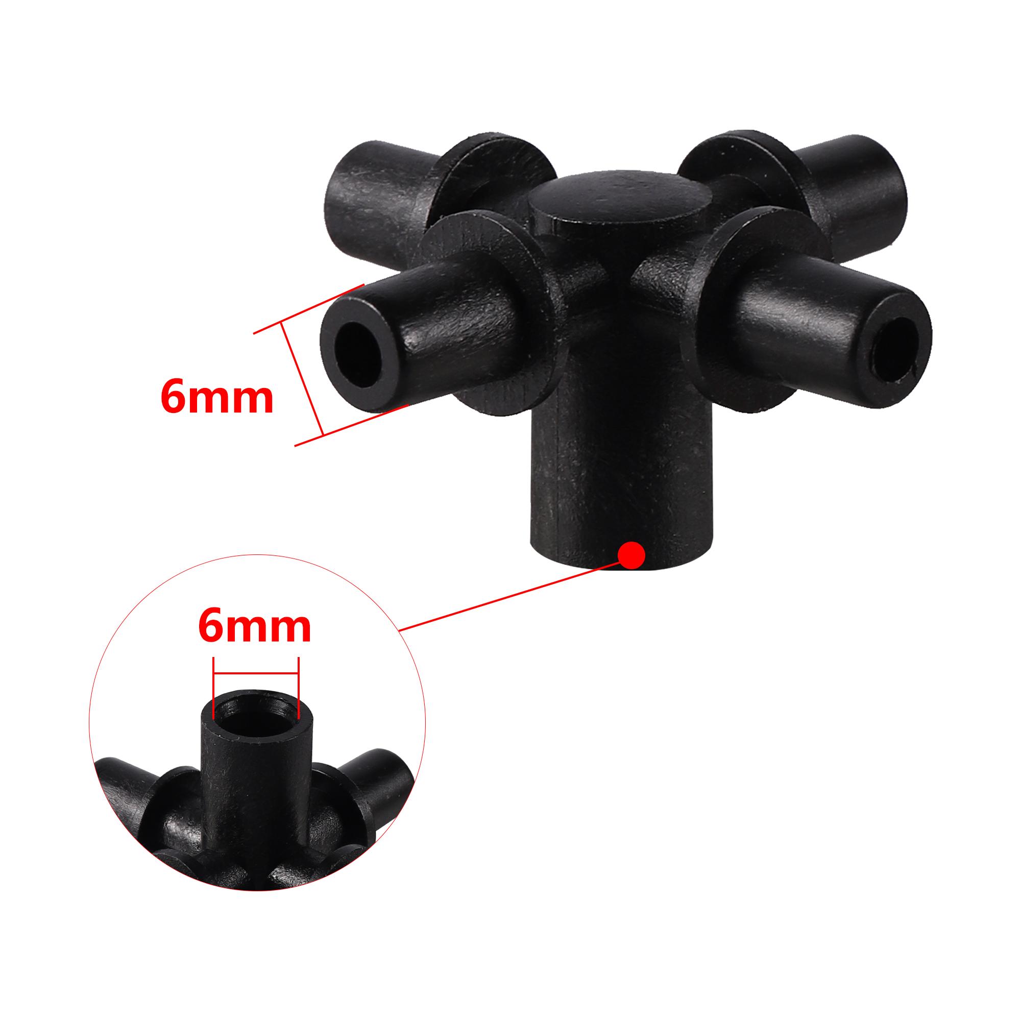 

30 шт. Интерфейс 6 мм 4/5/6/7-ходовой многопортовый разветвитель шланга Водяной коннектор Аксессуары для подключения садового ирригационного шланга 30pcs