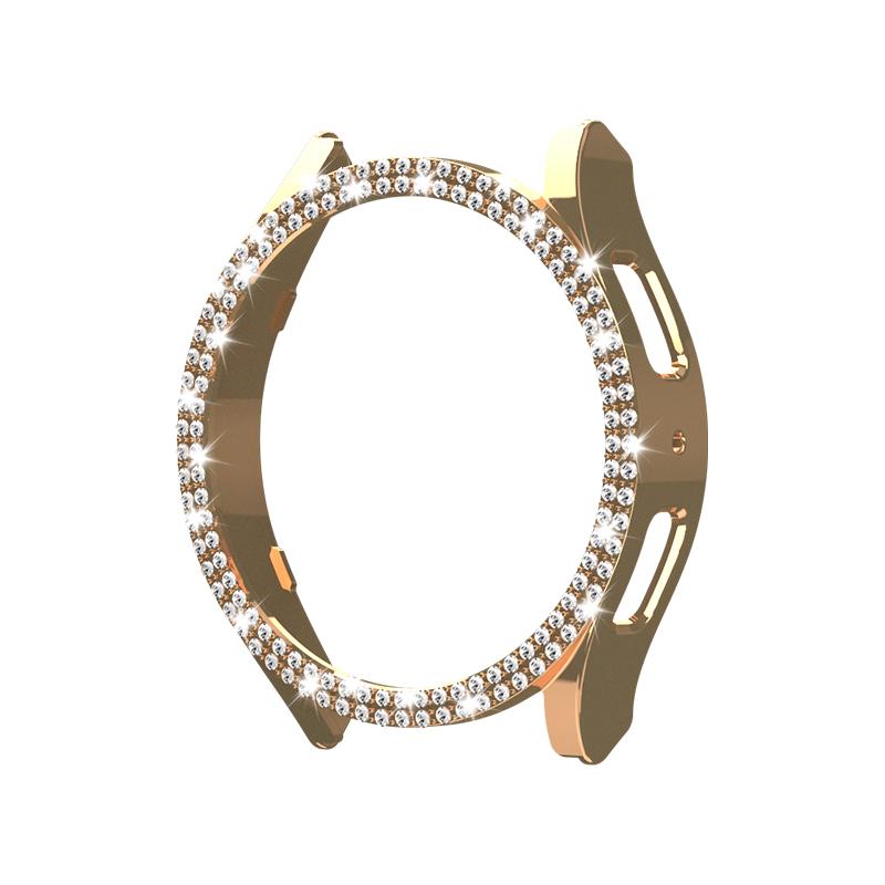 Bling Case For Samsung Galaxy Watch 6 44mm 40mm PC Hollow Frame Protective Double Diamond for Galaxy Watch 6 Case Accessories