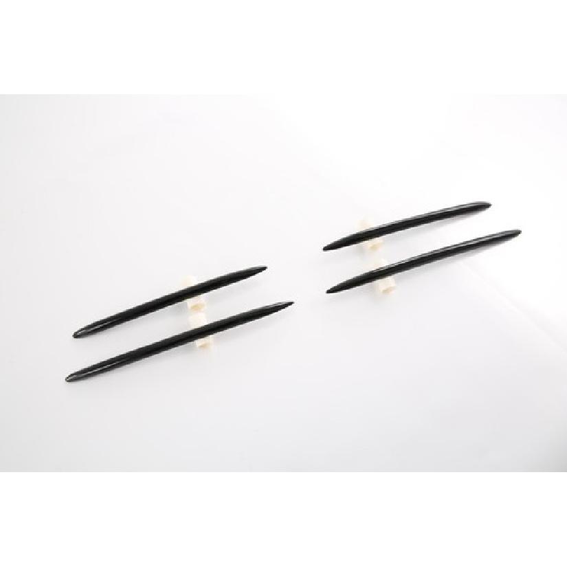 Black Front Fog Light Grilles Cover Trim For 22-25 Benz C Class AMG Sedan W206